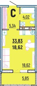 Квартира 33,8 м², студия - изображение 1