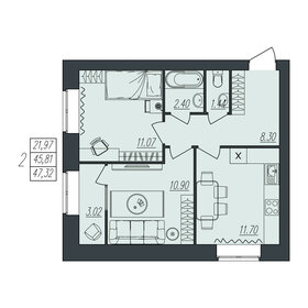 42,2 м², 2-комнатная квартира 3 300 000 ₽ - изображение 85