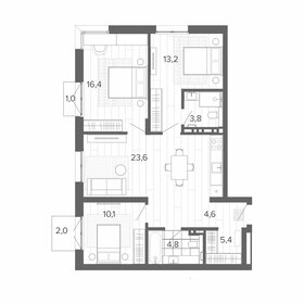Квартира 82,8 м², 4-комнатная - изображение 1