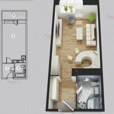 Квартира 28 м², студия - изображение 1