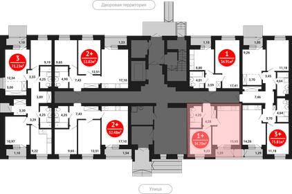 Квартира 34,7 м², 1-комнатная - изображение 2