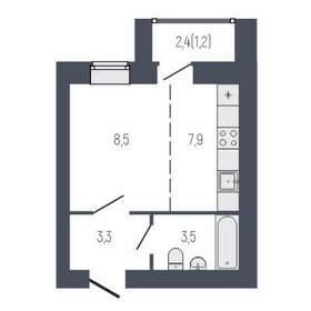 Квартира 24,7 м², 1-комнатная - изображение 1