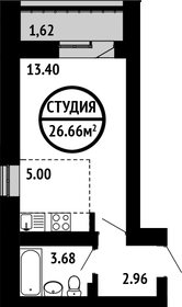 Квартира 26,7 м², студия - изображение 1