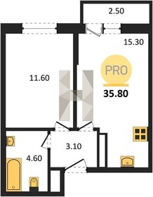 Квартира 35,8 м², 1-комнатная - изображение 1