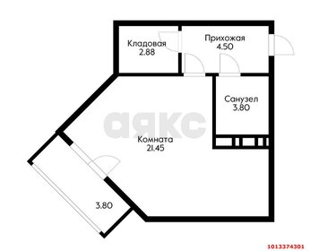 Квартира 36 м², студия - изображение 1