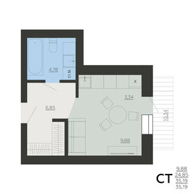 Квартира 35,2 м², 1-комнатная - изображение 1