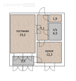 42,5 м², 1-комнатная квартира 6 500 000 ₽ - изображение 63