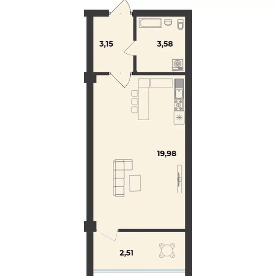 36,2 м², 1-комнатная квартира 6 600 000 ₽ - изображение 74