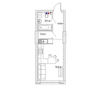 Квартира 27,3 м², студия - изображение 1