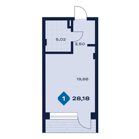 Квартира 28,2 м², 1-комнатные - изображение 2
