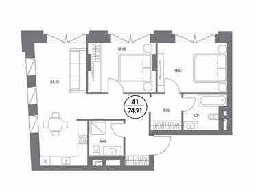126 м², 3-комнатная квартира 115 100 000 ₽ - изображение 11