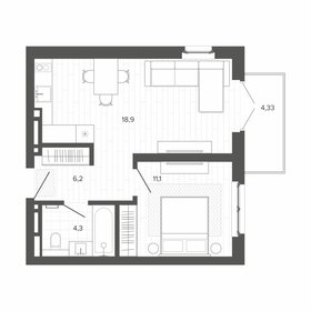 42,9 м², 2-комнатная квартира 7 897 000 ₽ - изображение 3