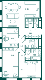 98,7 м², 3-комнатная квартира 17 508 500 ₽ - изображение 5