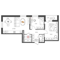 Квартира 63,6 м², 3-комнатная - изображение 2