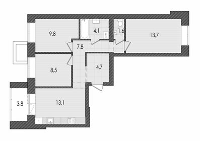 60,6 м², 3-комнатная квартира 8 181 000 ₽ - изображение 51