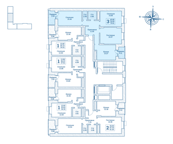 128,5 м², 3-комнатная квартира 15 600 000 ₽ - изображение 37