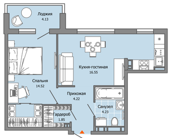 43 м², 2-комнатная квартира 4 058 827 ₽ - изображение 17