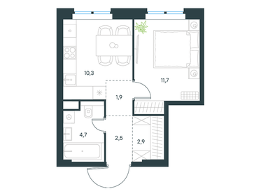 36,4 м², 1-комнатная квартира 14 630 718 ₽ - изображение 6