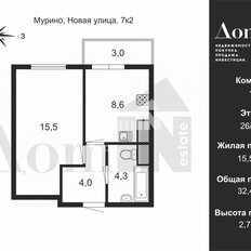 Квартира 32,4 м², 1-комнатная - изображение 2