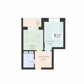 35 м², 1-комнатная квартира 3 400 000 ₽ - изображение 71