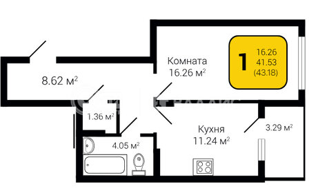 48,8 м², 1-комнатная квартира 5 200 000 ₽ - изображение 97