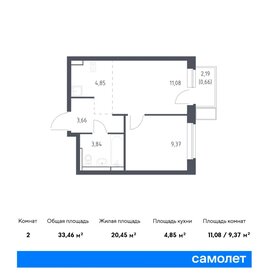 33,4 м², 1-комнатная квартира 6 855 084 ₽ - изображение 28