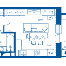 Квартира 32,7 м², студия - изображение 5