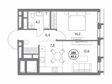 37,7 м², 1-комнатная квартира 20 525 172 ₽ - изображение 14