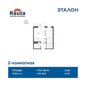 Квартира 33,8 м², 2-комнатная - изображение 1