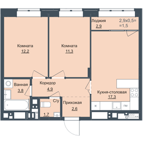 54 м², 2-комнатная квартира 6 600 000 ₽ - изображение 31