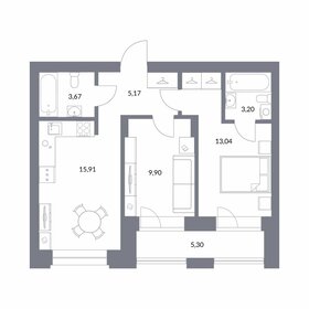 Квартира 56,2 м², 2-комнатная - изображение 1