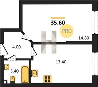 Квартира 35,6 м², 1-комнатная - изображение 1