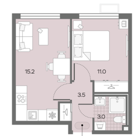 Квартира 32,7 м², 2-комнатная - изображение 4