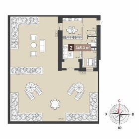 Квартира 345,3 м², 2-комнатная - изображение 1