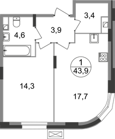 33,9 м², 1-комнатная квартира 11 049 372 ₽ - изображение 54