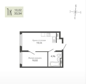 Квартира 33,2 м², 1-комнатная - изображение 1