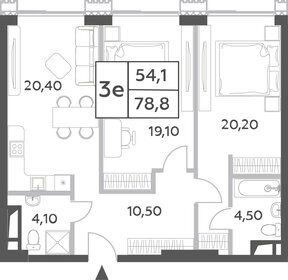74,3 м², 2-комнатная квартира 35 571 272 ₽ - изображение 18