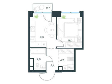 30 м², 1-комнатная квартира 14 000 000 ₽ - изображение 91