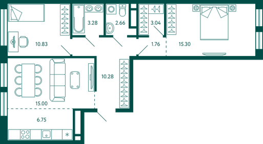 80 м², 2-комнатные апартаменты 12 000 000 ₽ - изображение 126