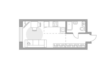Квартира 29,3 м², студия - изображение 1