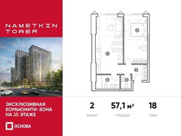 57,3 м², 2-комнатные апартаменты 18 679 800 ₽ - изображение 36