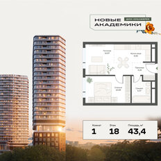 Квартира 43,4 м², 1-комнатная - изображение 2