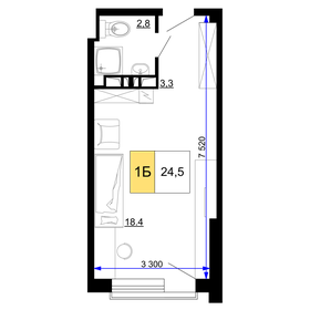 18 м², квартира-студия 2 380 000 ₽ - изображение 57