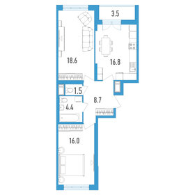 Квартира 67,8 м², 2-комнатная - изображение 1