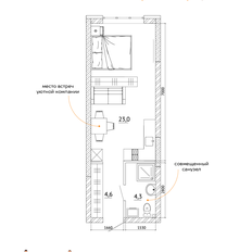 Квартира 29,2 м², 1-комнатная - изображение 3