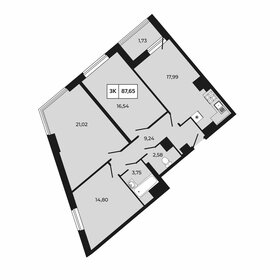 84 м², 3-комнатная квартира 12 000 000 ₽ - изображение 40