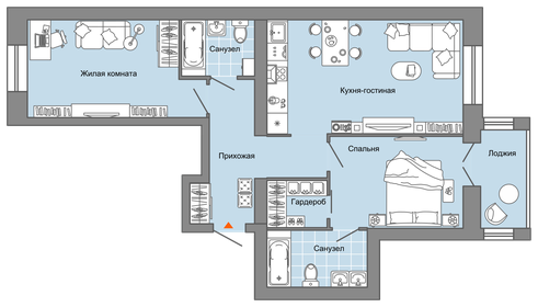 69 м², 3-комнатная квартира 7 465 764 ₽ - изображение 33