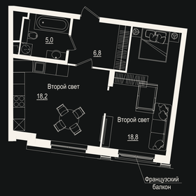 56 м², 1-комнатные апартаменты 19 000 000 ₽ - изображение 53