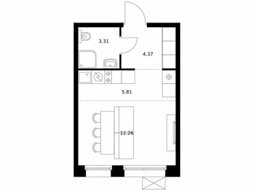 31,9 м², квартира-студия 3 100 000 ₽ - изображение 67