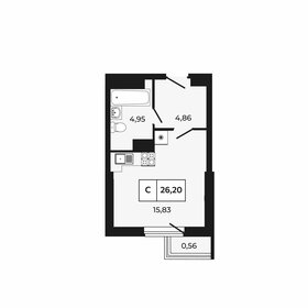 24,2 м², квартира-студия 3 360 000 ₽ - изображение 36